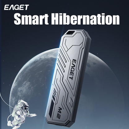 EAGET M.2 NVMe SSD NGFF SATA Enclosure, USB 3.2 Gen 2 to M.2 NVMe Enclosure, PCIe NVMe Adapter for M & B Key, Support UASP and Trim