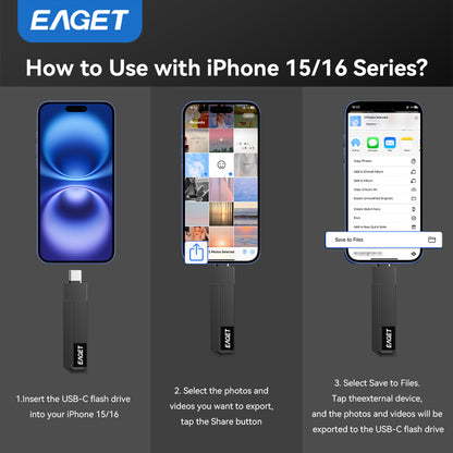 2-in-1 360° rotates USB3.2 Memory Stick, USB-A to Typc-C Flash Drive OTG Metal U Disk, High Speed Memory Stick Pen Drive 32GB/64GB128GB/256GB/512GB/1TB