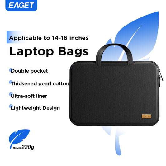 EAGET Black Laptop Bag - Large Capacity, Encrypted Oxford Cloth, double handle design, Travel Laptop Bag | Stylish Laptop Bag