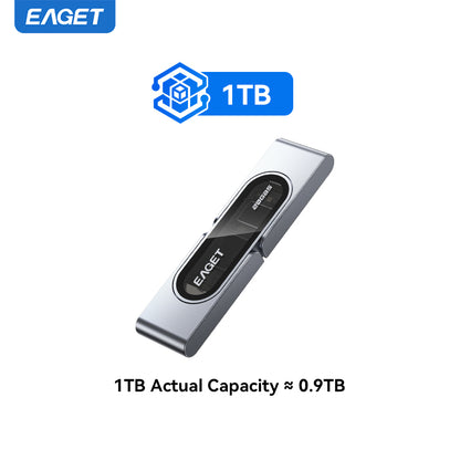 1TB/512GB Solid-State Flash Drive, 20Gbps High Speed Transmission, USB3.2 to Type-C Dual-interface