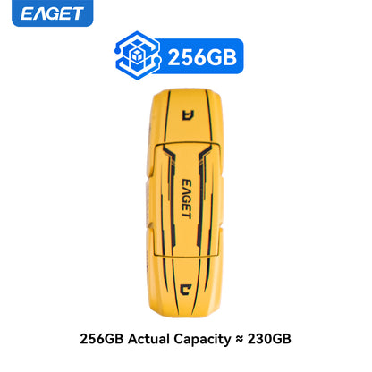 EAGET Dual-interface USB to Type-C SSD Flash Drive, USB 3.2 External Solid State Flash Drive, 560MB/s High Speed