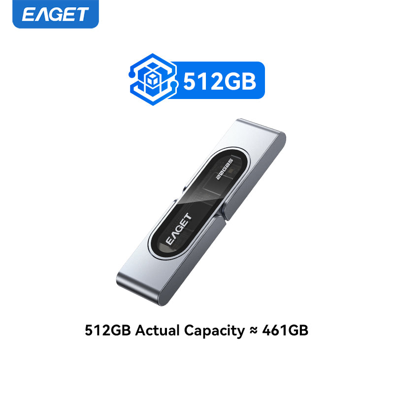 1TB/512GB Solid-State Flash Drive, 20Gbps High Speed Transmission, USB3.2 to Type-C Dual-interface